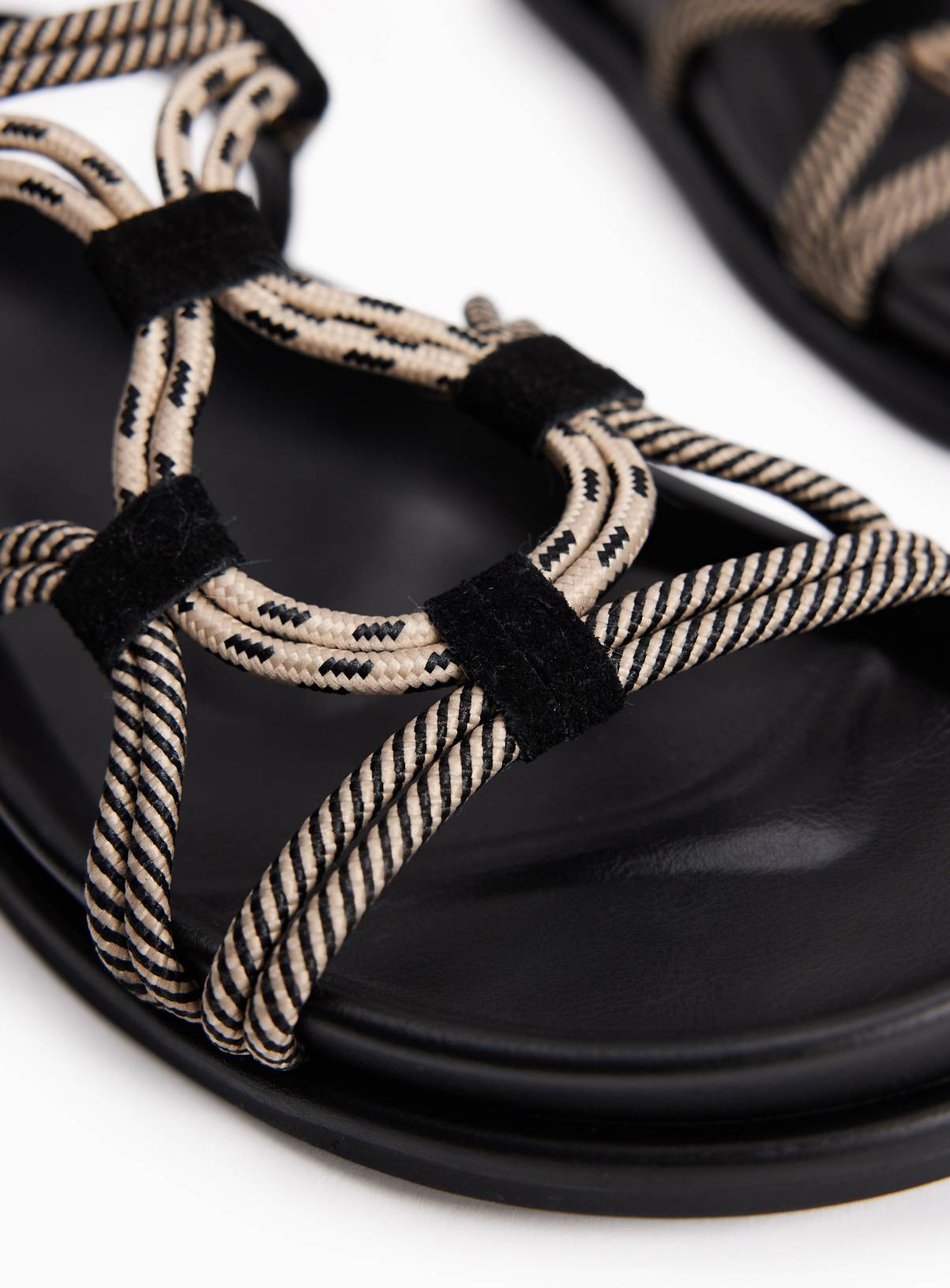 Brown Rope Detail Strappy Sandals 3 - Image 3